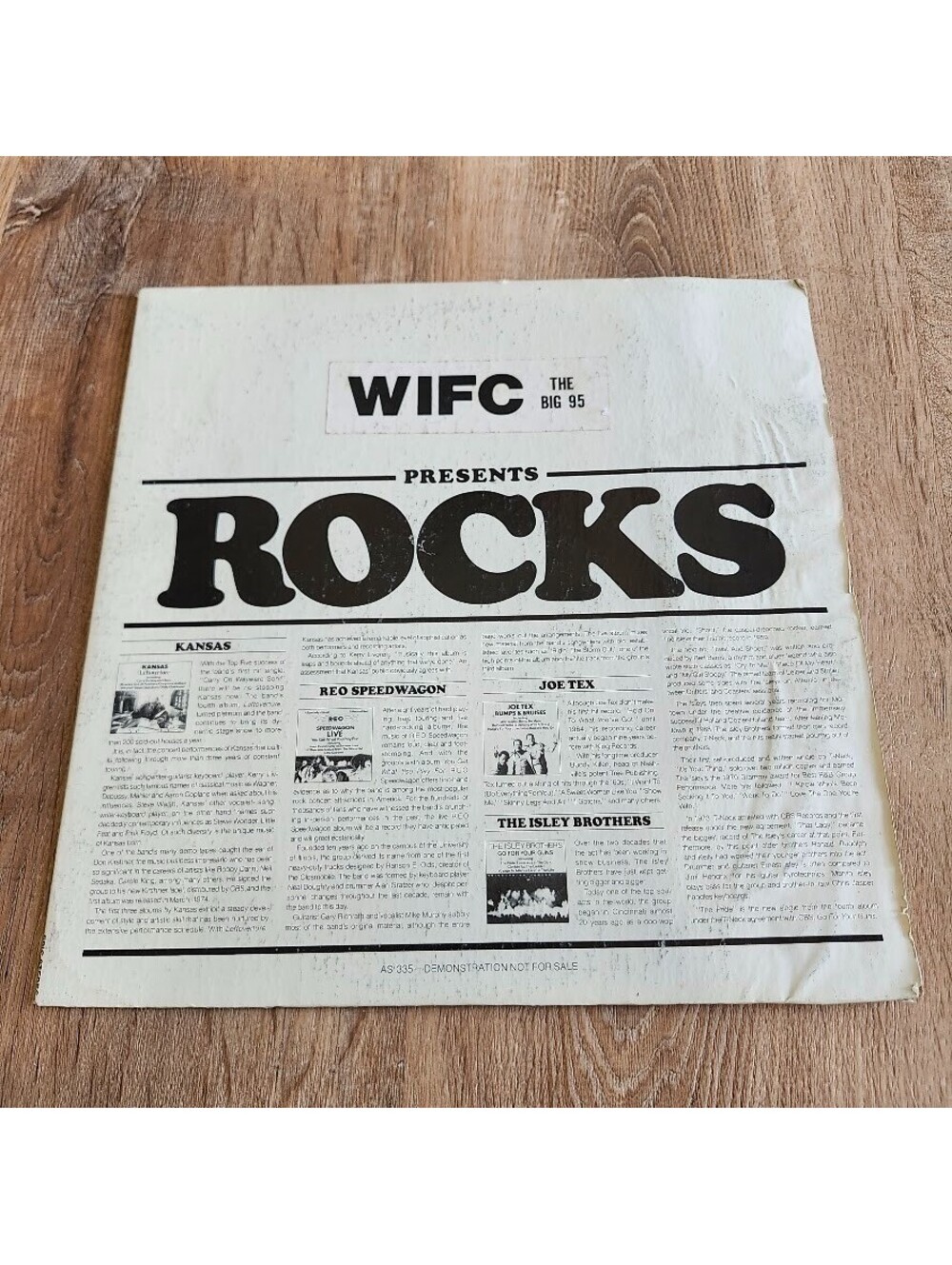 11 Rock Artist Vinyl Record WIFC RADIO STATION PROMO CBS Jacksons REO Q Boston